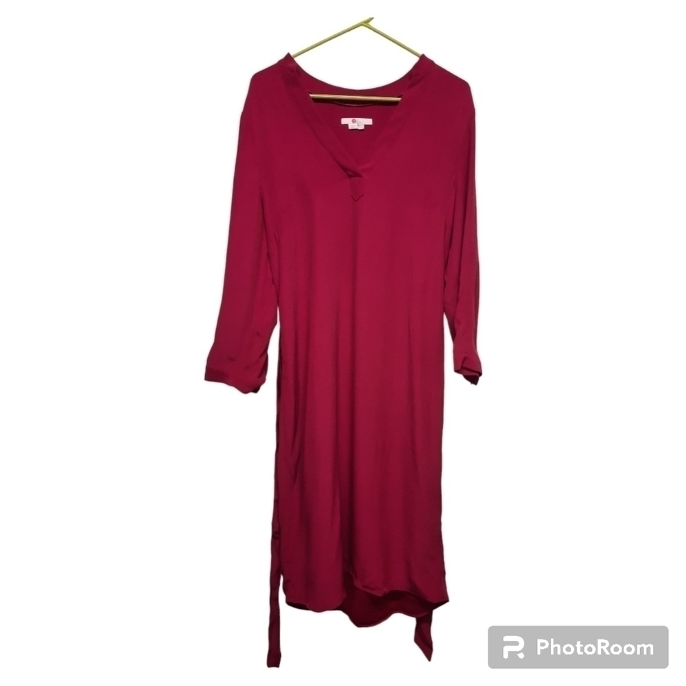 Boden Women's Long Sleeve Tie Dress Cranberry Purple 8R